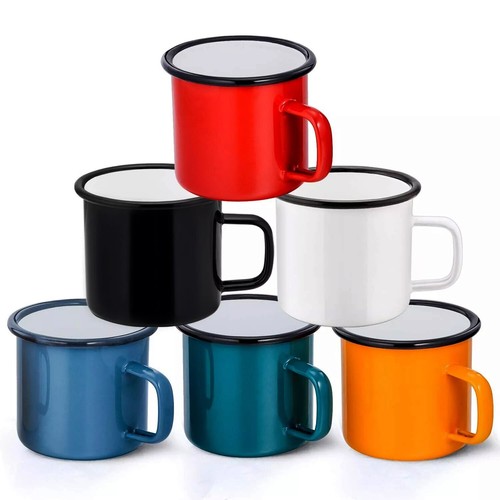 Enamel 9cm mug cup - 9cm, colorful