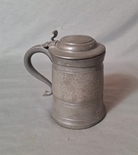 Vintage English Pewter Tankard with Lid