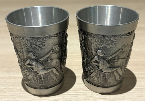 Pair vintage german pewter - vintage,