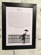 A4 framed poster of the final scene from Withnail & I Hamlet Act II Scene I