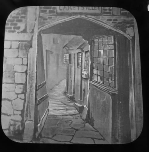 Glass magic lantern slide - magic,