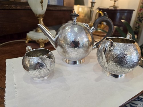 Sterling silver tea set - tea,