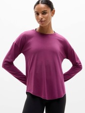 Athleta NWOT Move with Ease Magenta Long Sleeve Large