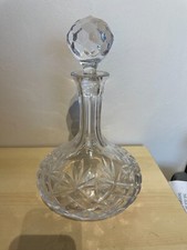 Vintage ships Crystal decanter with ball Stopper think Edinburgh Berkeley patter