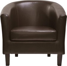 Leather Tub Chair Armchair