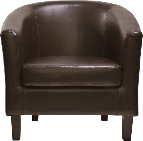 Leather tub chair armchair - chair,