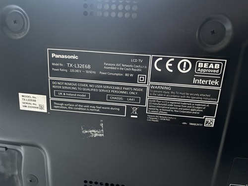 Panasonic l32e6b 32in lcd - panasonic, tx-l32e6b