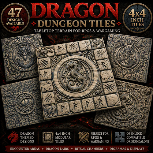 Dragon themed dungeon - dungeon, tiles