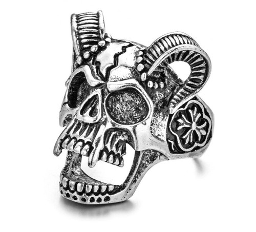 Men chunk ring punk skull - punk,