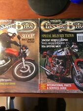 Classic Bike magazines x2 September October 1989 Triton cafe racer BSA B31 B33 