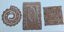 Spellbinder Nestabilities. Adorning Squares, Opulent Oval, Spiral Blossom Lot 3