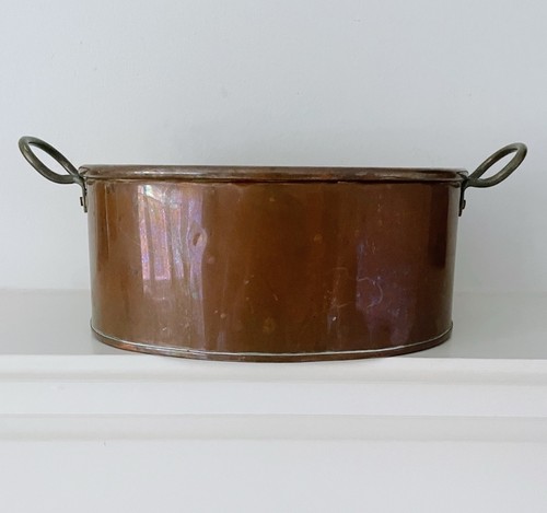 Copper oval jam pan - copper,