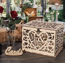 Wooden Wedding Card Post Box