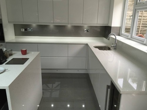 White marble granite - white, and