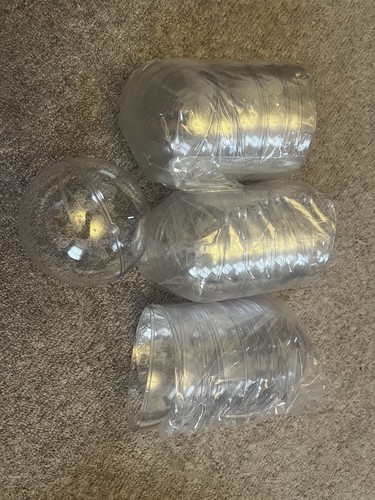 Clear plastic fillable baubles - clear,