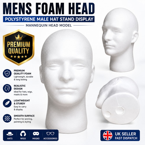 Mens foam head polystyrene - mens,