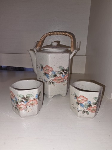 Vintage hexagonal teapot tea - teapot, /