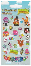 MOSHI MONSTERS Blue Party Stickers (6 Sheets) - Loot Bag Fillers