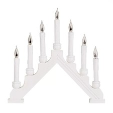 Wooden Candle Bridge 7Warm White LED Lights Christmas Decoration USB Battery