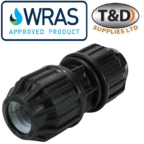 20mm mdpe straight - straight, coupler