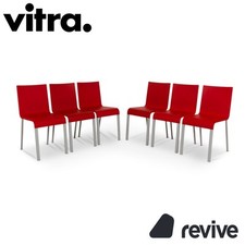 6er Set Vitra .03 Plastic Chair Red