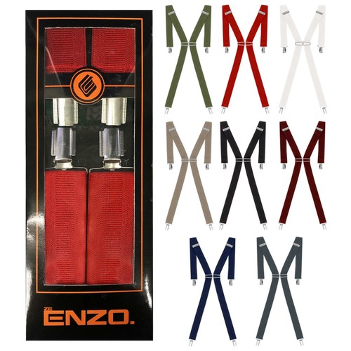Enzo mens braces for trousers - enzo,