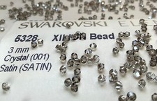 Swarovski Crystal Beads - 1440 Beads - 3mm Bicone - Crystal Satin - 