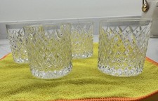 Tyrone Crystal Sperrin Whiskey Tumbler Glass Set x 4 excellent condition 