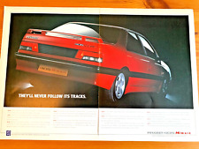 PEUGEOT 405 Mi16 x 4 4x4 - COLLECTIBLE FRAMEABLE ORIGINAL CLASSIC CAR ADVERT