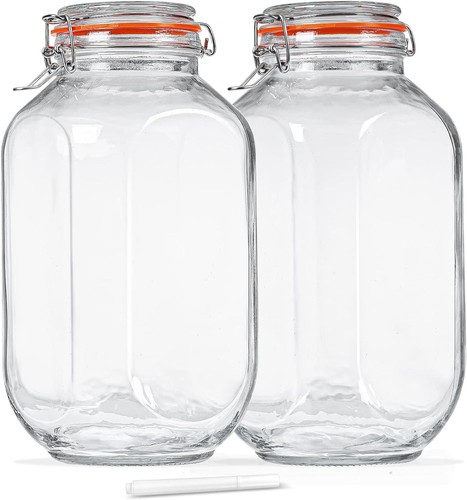 Gallon square glass storage - square,