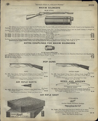 1918 paper maxim silencer - maxim,