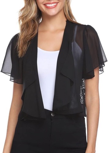 Sheer black lace - sheer, shrug