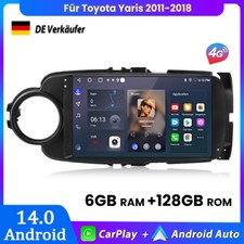 For Toyota Yaris 2011-2018 Carplay Android 14 Car Stereo GPS SAT NAV BT DAB+ 6+128GB