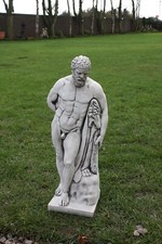 Large Greek sculpture Concrete nude male statue Stone Roman garden ornament