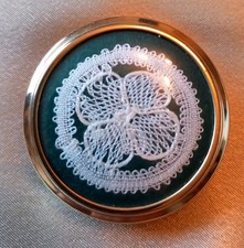 Vintage Round Gold Tone Brooch