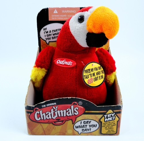 Chatimals talking parrot plush - chatimals,