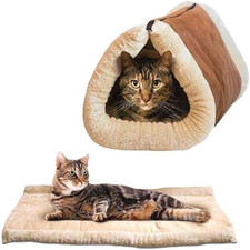 2 in 1 Pet Tunnel Bed Mat Cat