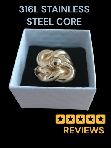 Gold plated knot ring - plated,