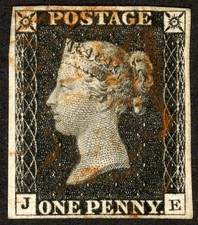 SG2 1840 1d black, JE, plate