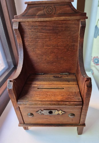Vintage wooden enclosed chair - vintage,