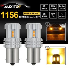 High Power 1156 LED Amber Turn Yellow Blinker Signal Indicator 7506 Bulbs Lights