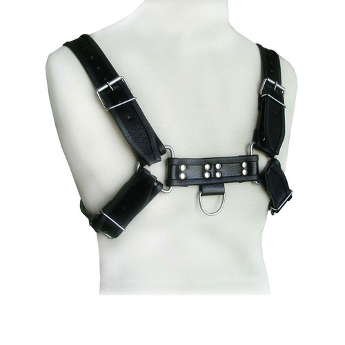 Men leather chest harness - men,