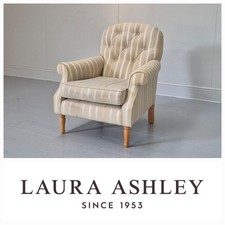 Superb Laura Ashley Cambridge Armchair, Luxford Stripe Off White, RRP £1125