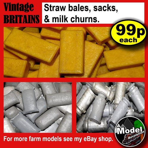 Britains farm straw bales - -,