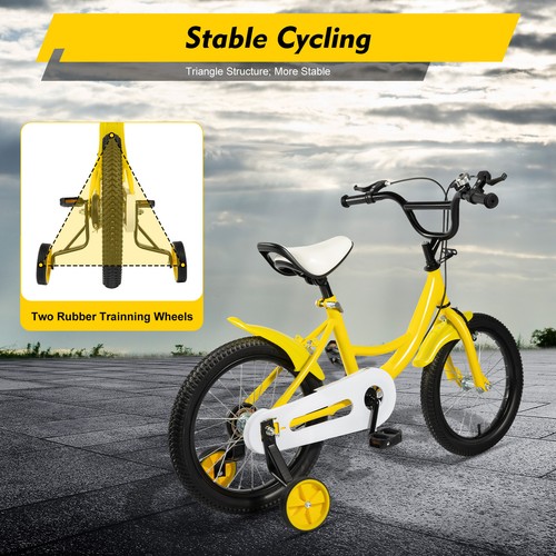 Kids bike yellow bicycle - kids,