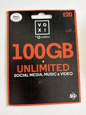 VOXI 100GB Unlimited £20 Data