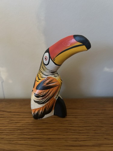 Vintage wooden toucan ornament - wooden,