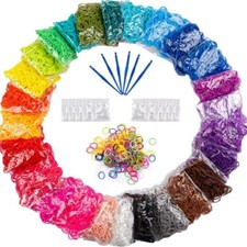 Loom Bands Assorted Bracelet Making Multi Color 600pcs Rubber DIY Kids UK
