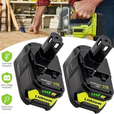 2pcs 18V 6000mAh Battery Replacement for Ryobi RB18L50 RB18L25 RB18L40 Tools Battery