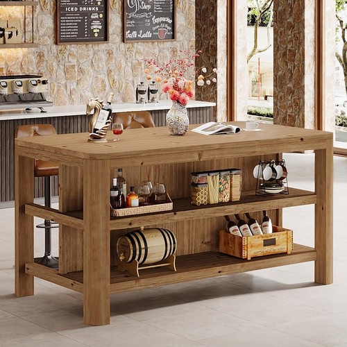 Solid wood bar table - 63",